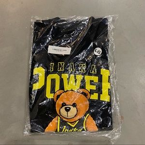 Inaka Power “Pollen Teddy” Tee T-Shirt - Black/Gold Size Large